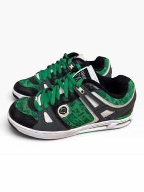 Vintage C1RCA 99 Chad Muska Money Skate Shoes Green Y2K C-Unit Stash Pocket US 7